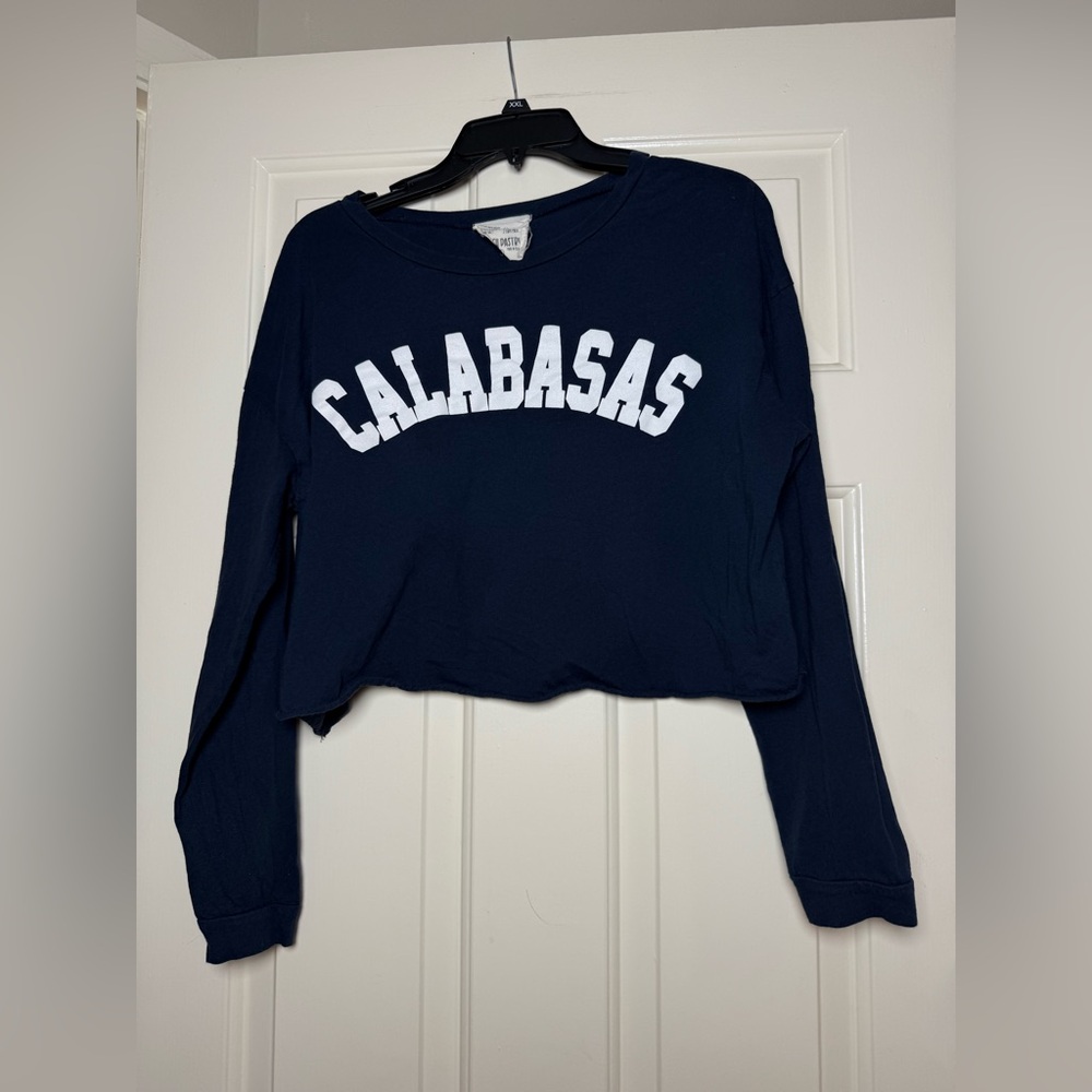 French Pastry Calabasas Cropped Long Sleeve Tee
